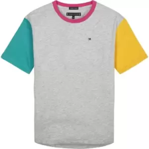 Tommy Hilfiger Boys Colourblock T-Shirt - Grey