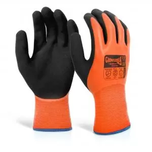 Beeswift Glovezilla Latex Thermal Glove Orange 2XL Pack of 10