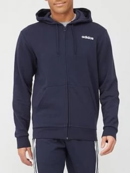 adidas Essentials Linear Full Zip Hoodie - Ink, Size 2XL, Men