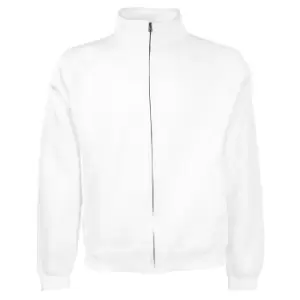 Fruit Of The Loom Mens Full Zip Sweat Jacket (L) (White)