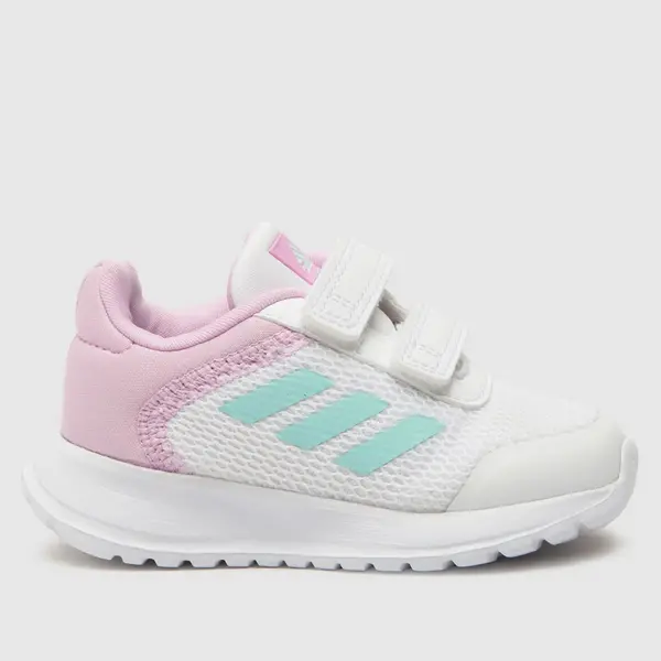 adidas white & pink tensaur run 2.0 v Girls Toddler trainers White & Pink UK 7 (EU 24)