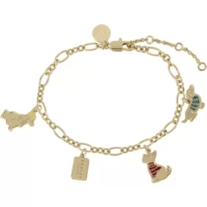 Radley Ladies 18ct Gold Plated Winter Dog Charm Bracelet