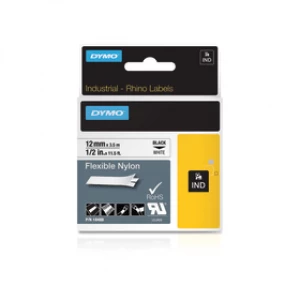 Dymo 18758 / 18488 Black on White Label Tape 12mm x 3.5m