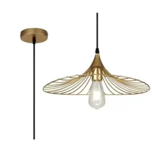 Luminosa Shallow Pendant, 1 x E27, Painted Gold