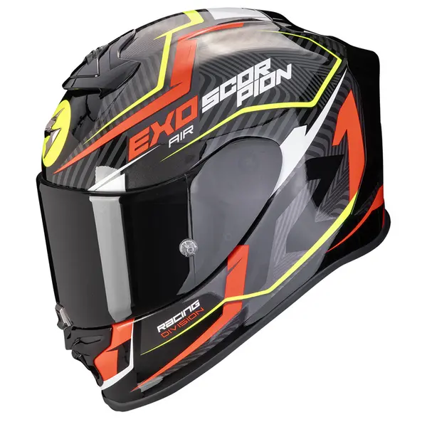 Scorpion EXO-R1 Evo Air Coup Black Red Neon Yellow Full Face Helmet XL