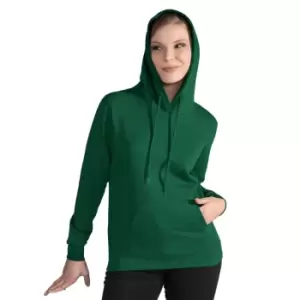 SG Ladies/Womens Plain Hooded Sweatshirt Top / Hoodie (XL) (Bottle Green)