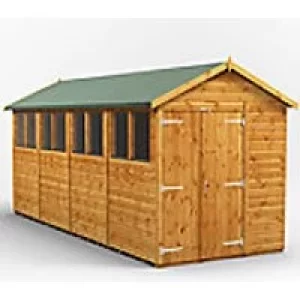 Power Garden Shed 166PADD Golden Brown 16x6