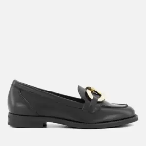 Dune Womens Goddess Leather Loafers - Black - UK 8