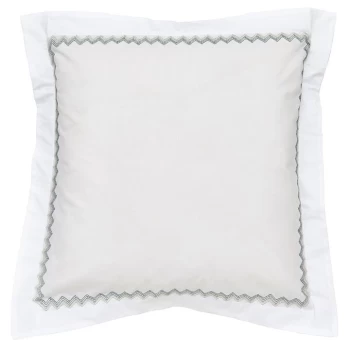 Bedeck of Belfast Yuna Embroidered Square Pillowcase - Sage