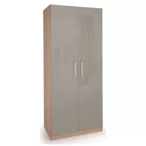 Kensington Double Wardrobe Brown and Grey