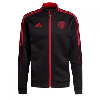 adidas Manchester United Anthem Jacket 2021 2022 Mens - Black/Red