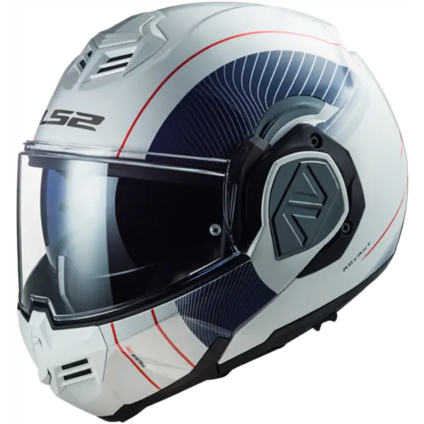 LS2 FF906 Advant Cooper White Blue Modular Helmet Size S