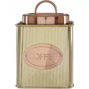 Rectangular Coffee Canister Stainless Steel Storage Containers For Kitchen Ribbed Design Items Tea Coffee Sugar Canister And More Storage Jars w10 x