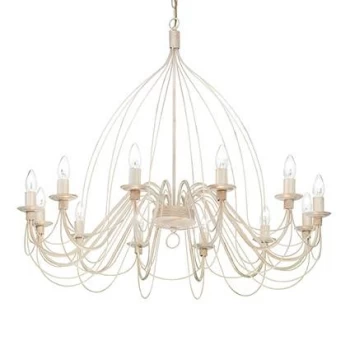 Corte 12 Light Chandelier Rust Brown Finish, E14