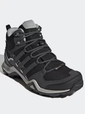 adidas Terrex Swift R2 Mid GTX Shoes, Black/Grey/Purple, Size 5, Women