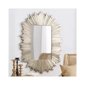 Herzfeld Rectangular Pale Gold Wall Hanging Mirror