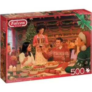 Jumbo Falcon de luxe Festive Feast 500 Piece Jigsaw Puzzle