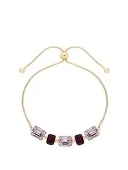 Mood Mood Rose Gold Pretty Purple Stone Set Toggle Bracelet