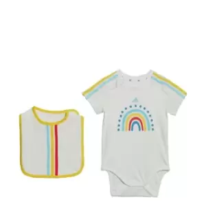 adidas Gift Set? Body With Bib Kids - White / Bliss Blue / Impact Ye