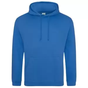 Awdis Unisex College Hooded Sweatshirt / Hoodie (XXL) (Sapphire Blue)