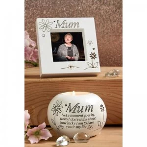 Said With Sentiment Mum Frame & Tea Light Scented Candle Set