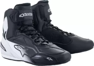 Alpinestars Faster 3 Motorcycle Shoes, black-white, Size 42, black-white, Size 42