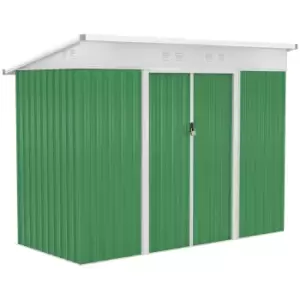 Outsunny Pend Garden Storage Shed w/ Sliding Door Ventilation Window Sloped Roof - Green