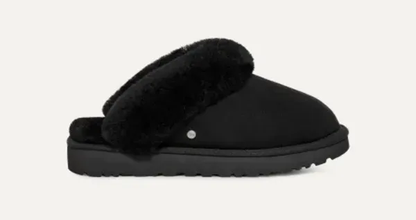 UGG Womens Classic Slipper Ii Black, 8