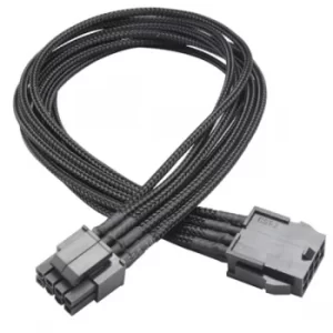 Akasa FLEXA P8 8-Pin ATX PSU (F) to 8-Pin ATX PSU (m) 0.40m Black Mesh Sleeved Retail Packaged Internal Extension Cable