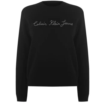 Calvin Klein Jeans Stitch Logo Sweatshirt - CK Black