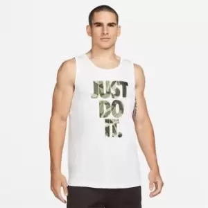 Nike Just Do It Camo Logo Tank Top Mens - White