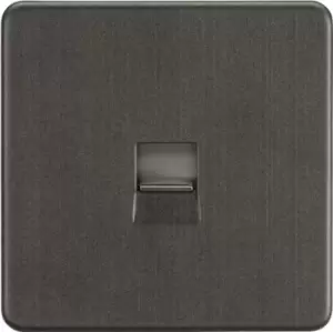 KnightsBridge Screwless Telephone Master Socket - Smoked Bronze