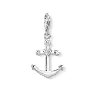 THOMAS SABO Silver CZ Heart Anchor Charm