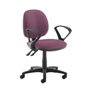 Dams MTO Jota Medium Back PCB Operators Chair with Fixed Arms - Diablo Pink