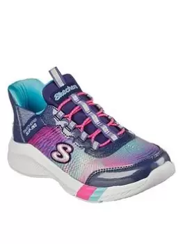 Skechers Girls Dreamy Lites Slip-ins Trainer - Navy, Size 11 Younger