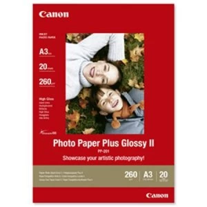 Canon PP-201 A3 Glossy Photo Paper Plus 260gsm 20 Sheets
