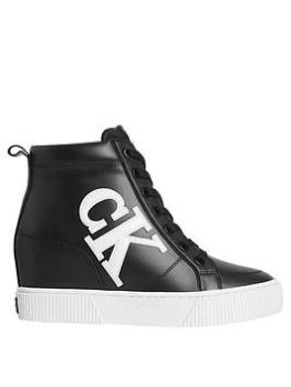 Calvin Klein Jeans Hidden Wedge Sneaker - Black, Size 36, Women