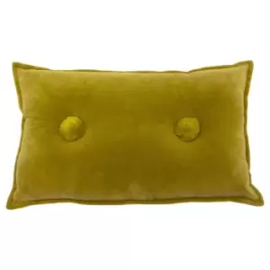 Furn. Bobble Pre-filled Cushion Cotton Ochre