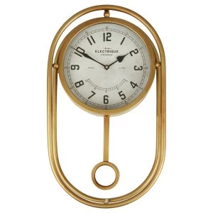 Premier Housewares Agnes Wall Clock - Gold Finish