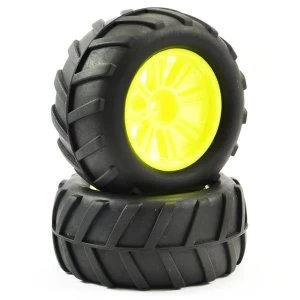 Ftx Comet Monster Rear Mounted Tyre & Wheel Yellow