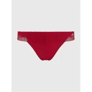 Tommy Hilfiger Ditsy Lace Thong - Red