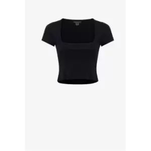 French Connection Saba Jersey Top - Black