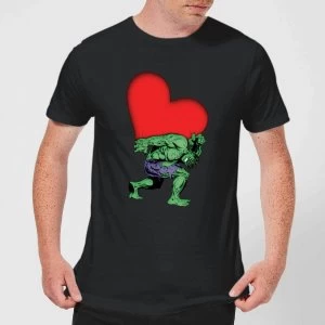 Marvel Comics Hulk Heart T-Shirt - Black - 4XL - Black