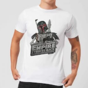 Star Wars Boba Fett Skeleton Mens T-Shirt - White - 5XL