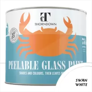 Thorndown Swan White Peelable Glass Paint 150ml - Opaque