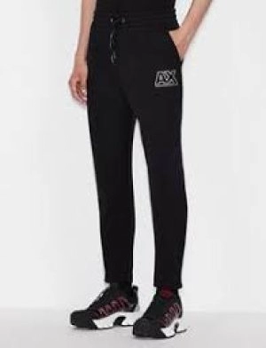 Armani Exchange Gold Patch Logo Jogging Pants Black Size XL Men