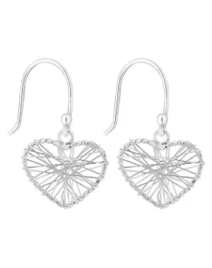 Simply Silver Heart Drop Earring