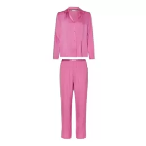 Tommy Bodywear Ls Satin Pj Set - Pink