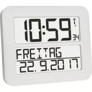 TFA Dostmann 60.4512.02 Radio Wall clock 258mm x 212mm x 30 mm White, Black Large display