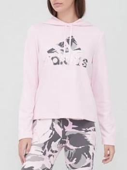 Adidas Camo Pullover Hoodie - Pink